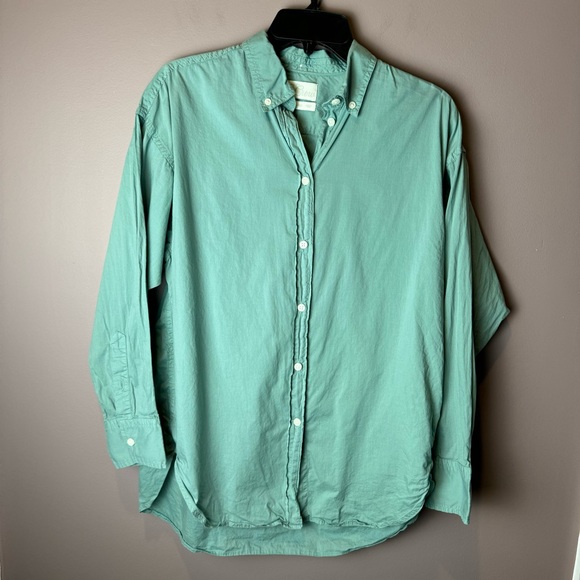 J Crew Relaxed Fit garment-dyed lightweight cotton poplin shirt AY728 - Picture 3 of 11